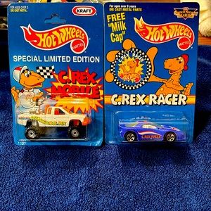 Mattel Hot Wheels C. Rex Racer 1993 and 1995